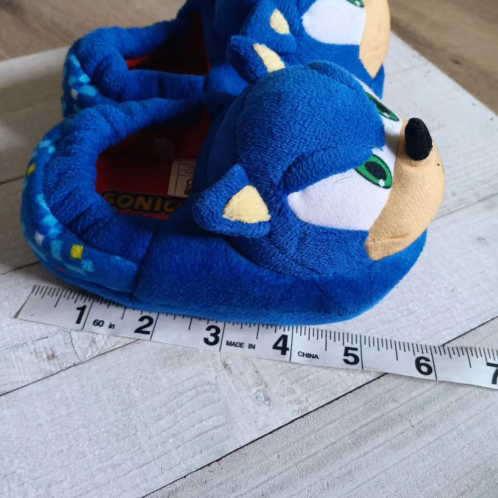 Sonic the Hedgehog Blue Kids Slippers Sz Baby5/6